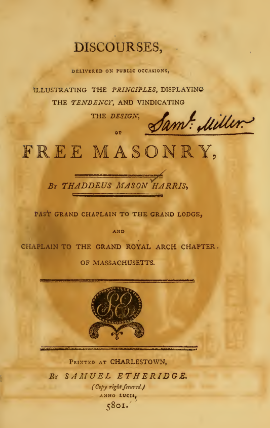 DISCOURSES of FREEMASONRY-THADDEUS MASON HARRIS